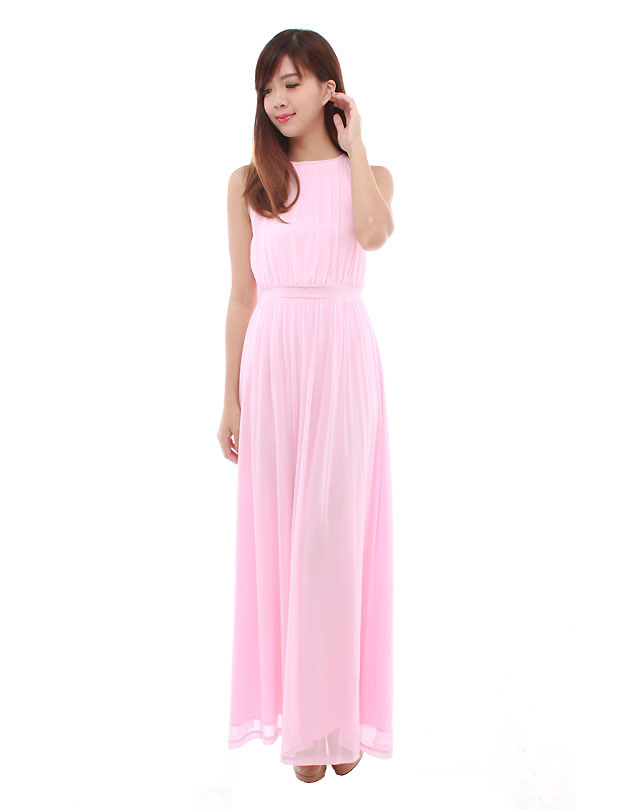 Paris Maxi Dress in Sugar Pink